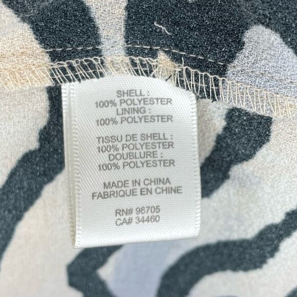 Rebecca Taylor Tiger Animal Print Sleeveless Split Neck Shift Dress Size 4 - Picture 4 of 6